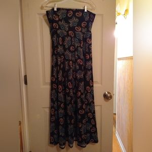 LuLaRoe Paisley Maxi Dress L